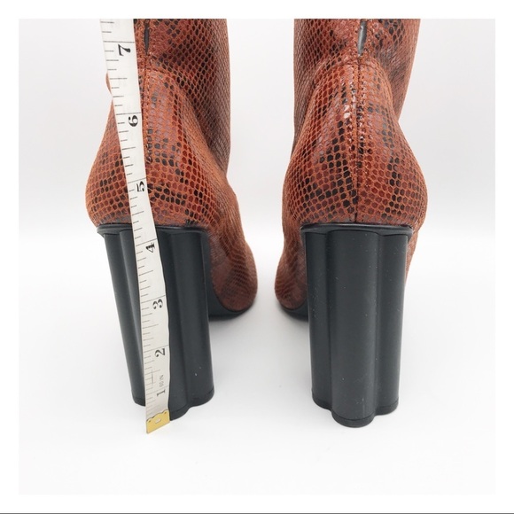 Asos Eliza Heeled Sock Boots in Snake Size 6.5 US - Picture 9 of 12